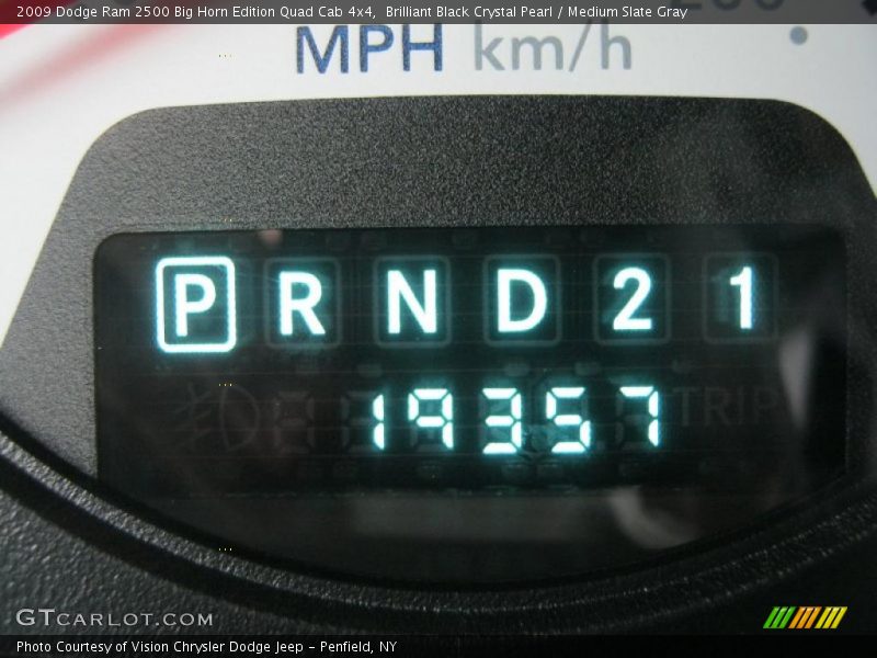 Brilliant Black Crystal Pearl / Medium Slate Gray 2009 Dodge Ram 2500 Big Horn Edition Quad Cab 4x4