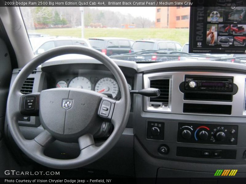 Brilliant Black Crystal Pearl / Medium Slate Gray 2009 Dodge Ram 2500 Big Horn Edition Quad Cab 4x4