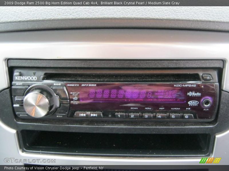 Brilliant Black Crystal Pearl / Medium Slate Gray 2009 Dodge Ram 2500 Big Horn Edition Quad Cab 4x4