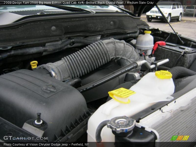 Brilliant Black Crystal Pearl / Medium Slate Gray 2009 Dodge Ram 2500 Big Horn Edition Quad Cab 4x4