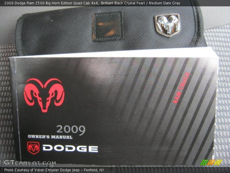 Brilliant Black Crystal Pearl / Medium Slate Gray 2009 Dodge Ram 2500 Big Horn Edition Quad Cab 4x4