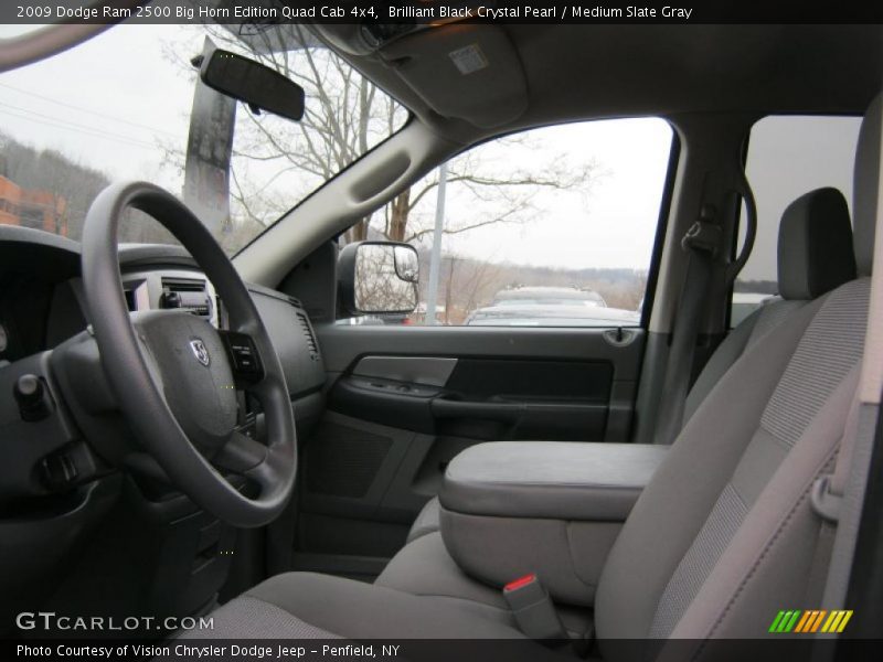 Brilliant Black Crystal Pearl / Medium Slate Gray 2009 Dodge Ram 2500 Big Horn Edition Quad Cab 4x4