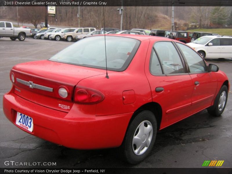 Victory Red / Graphite Gray 2003 Chevrolet Cavalier Sedan