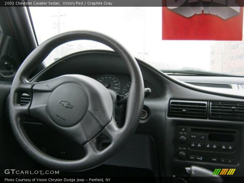 Victory Red / Graphite Gray 2003 Chevrolet Cavalier Sedan