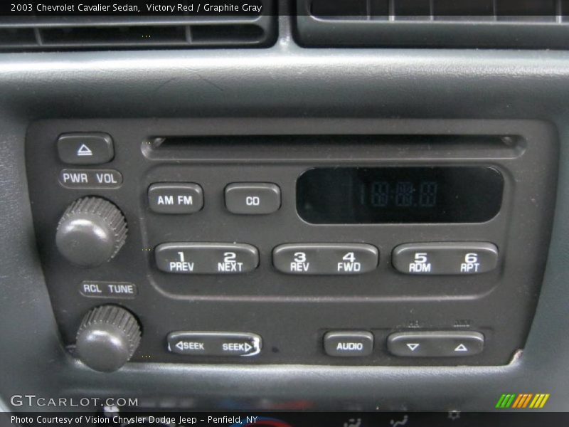 Victory Red / Graphite Gray 2003 Chevrolet Cavalier Sedan