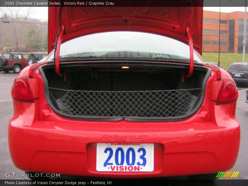 Victory Red / Graphite Gray 2003 Chevrolet Cavalier Sedan