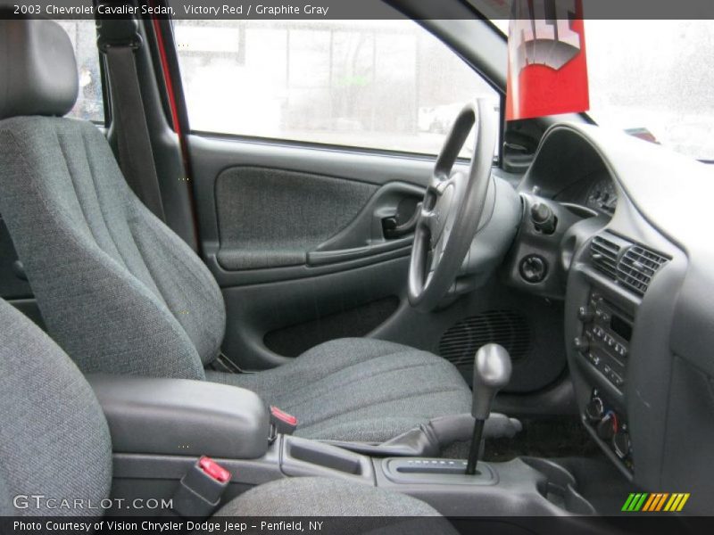 Victory Red / Graphite Gray 2003 Chevrolet Cavalier Sedan