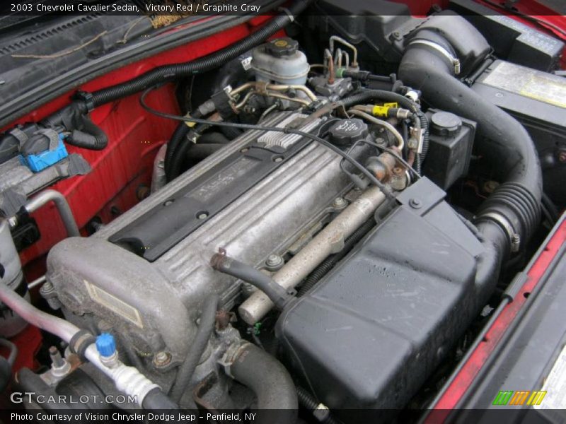 Victory Red / Graphite Gray 2003 Chevrolet Cavalier Sedan