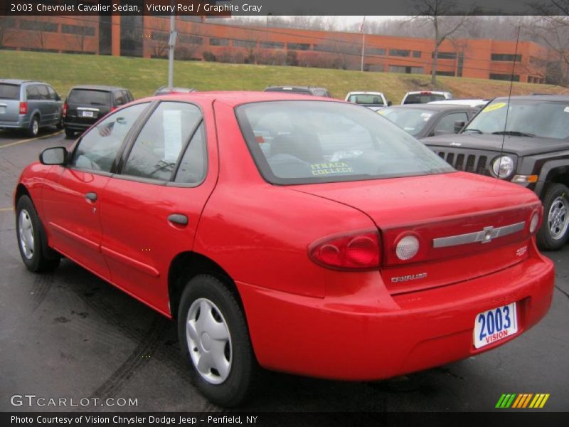 Victory Red / Graphite Gray 2003 Chevrolet Cavalier Sedan