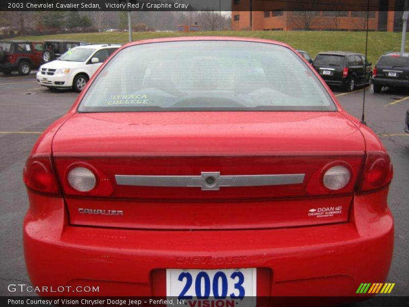 Victory Red / Graphite Gray 2003 Chevrolet Cavalier Sedan