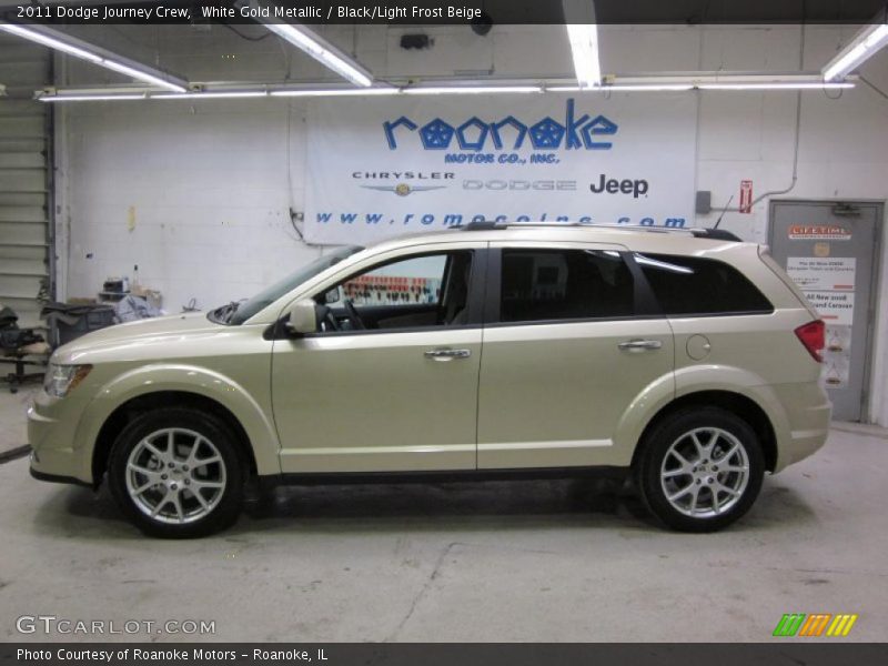 White Gold Metallic / Black/Light Frost Beige 2011 Dodge Journey Crew