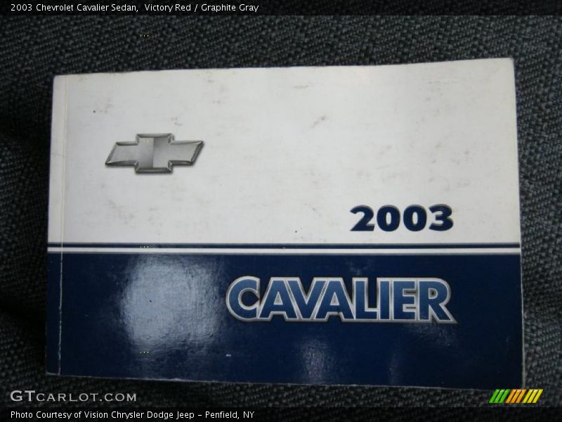 Victory Red / Graphite Gray 2003 Chevrolet Cavalier Sedan