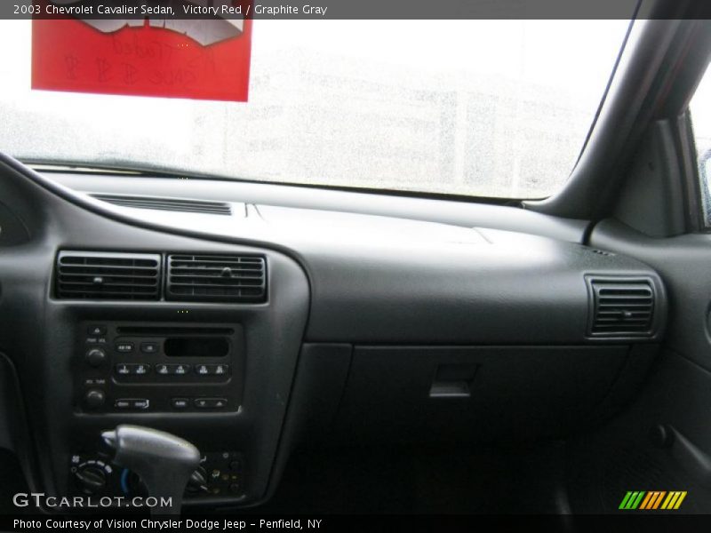 Victory Red / Graphite Gray 2003 Chevrolet Cavalier Sedan