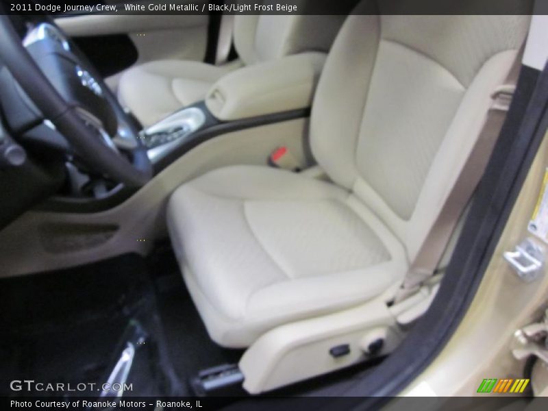 White Gold Metallic / Black/Light Frost Beige 2011 Dodge Journey Crew