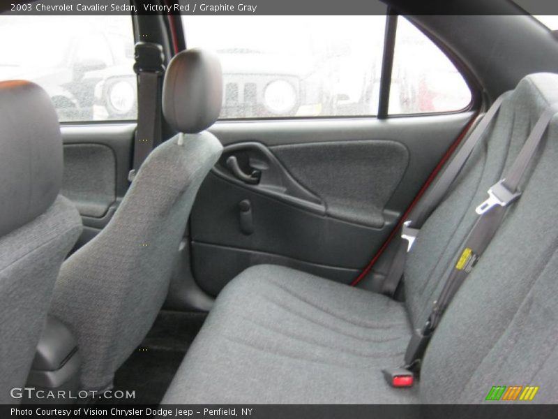 Victory Red / Graphite Gray 2003 Chevrolet Cavalier Sedan
