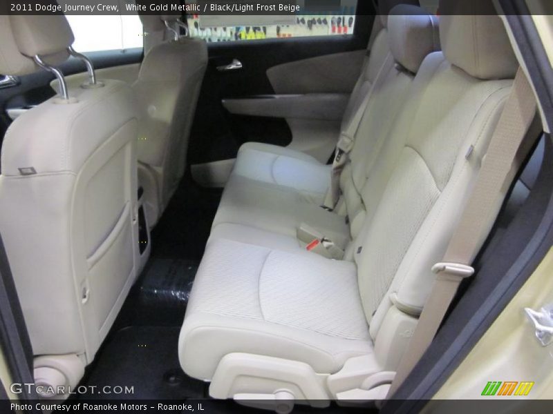 White Gold Metallic / Black/Light Frost Beige 2011 Dodge Journey Crew