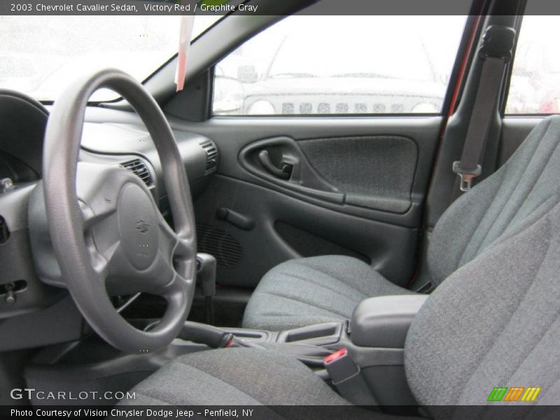 Victory Red / Graphite Gray 2003 Chevrolet Cavalier Sedan