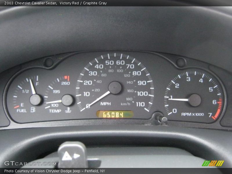 Victory Red / Graphite Gray 2003 Chevrolet Cavalier Sedan