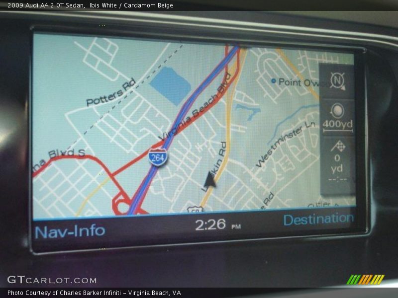 Navigation of 2009 A4 2.0T Sedan