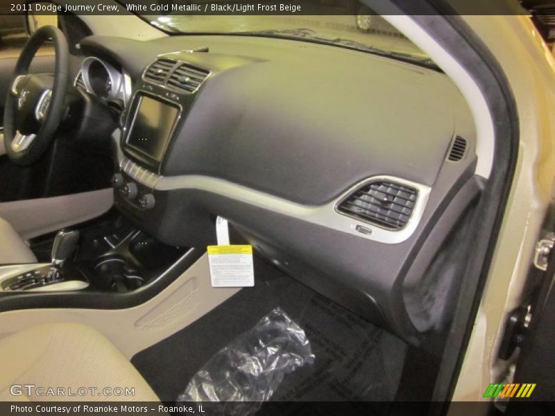White Gold Metallic / Black/Light Frost Beige 2011 Dodge Journey Crew