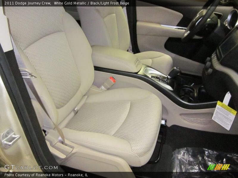 White Gold Metallic / Black/Light Frost Beige 2011 Dodge Journey Crew