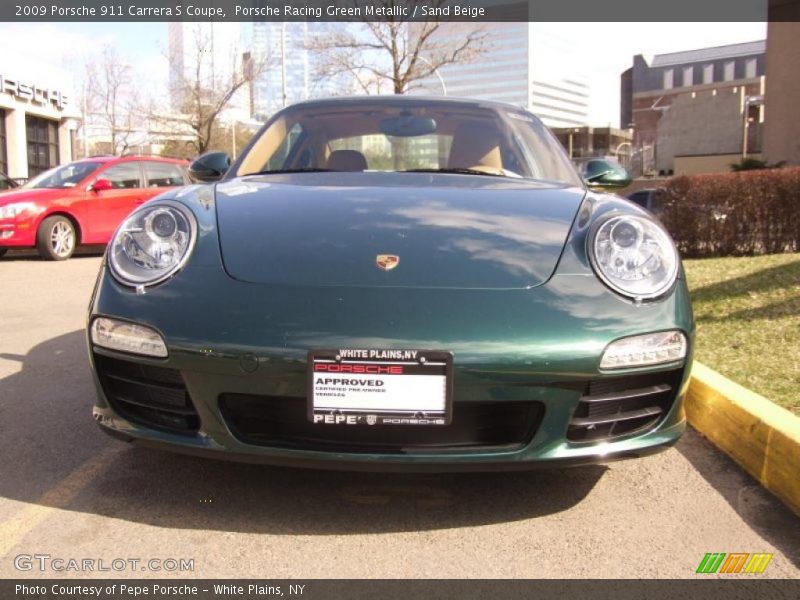 Porsche Racing Green Metallic / Sand Beige 2009 Porsche 911 Carrera S Coupe