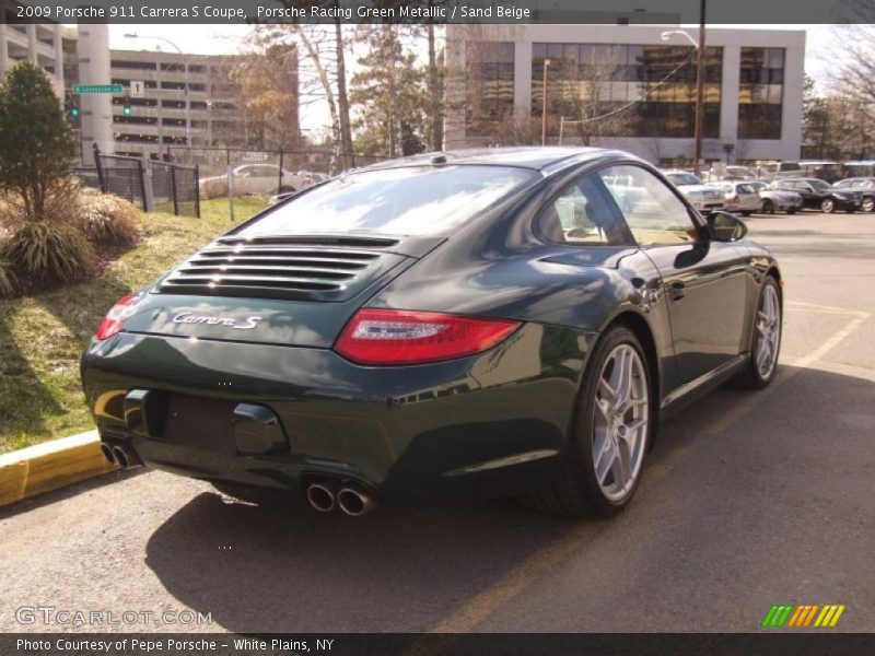Porsche Racing Green Metallic / Sand Beige 2009 Porsche 911 Carrera S Coupe