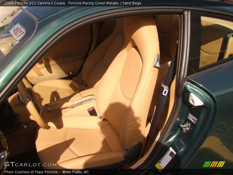 Porsche Racing Green Metallic / Sand Beige 2009 Porsche 911 Carrera S Coupe