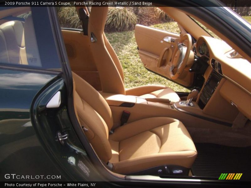 Porsche Racing Green Metallic / Sand Beige 2009 Porsche 911 Carrera S Coupe