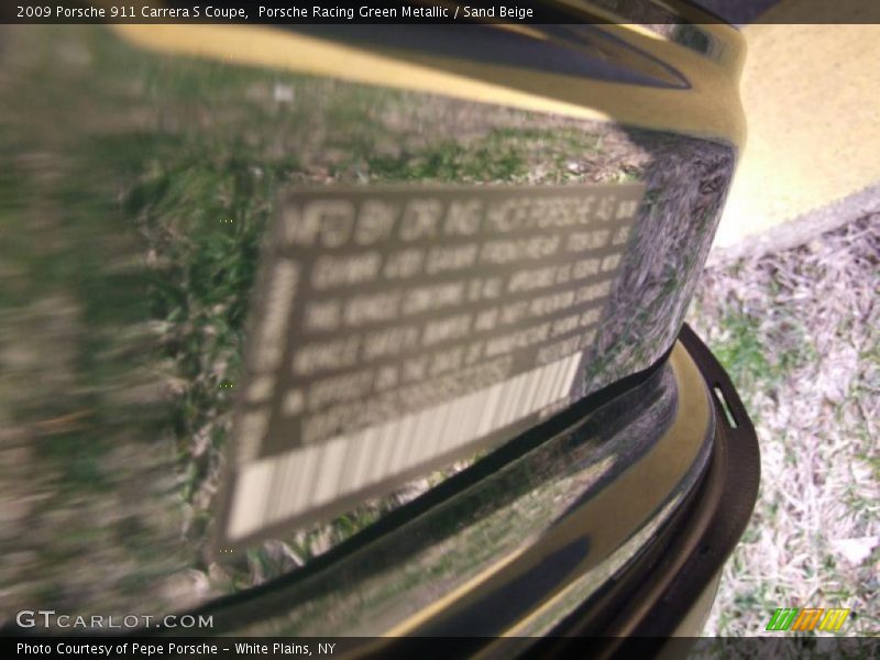 Porsche Racing Green Metallic / Sand Beige 2009 Porsche 911 Carrera S Coupe