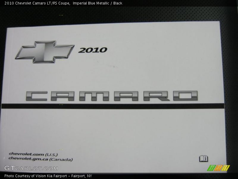 Imperial Blue Metallic / Black 2010 Chevrolet Camaro LT/RS Coupe
