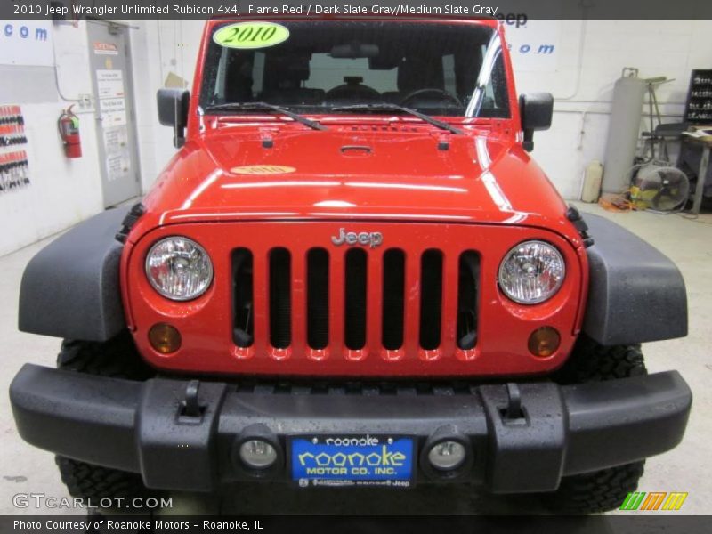 Flame Red / Dark Slate Gray/Medium Slate Gray 2010 Jeep Wrangler Unlimited Rubicon 4x4