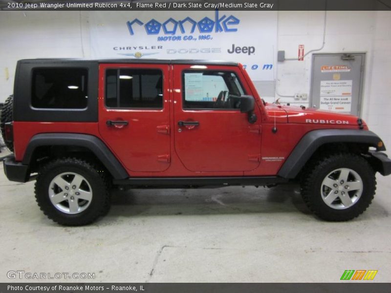 Flame Red / Dark Slate Gray/Medium Slate Gray 2010 Jeep Wrangler Unlimited Rubicon 4x4