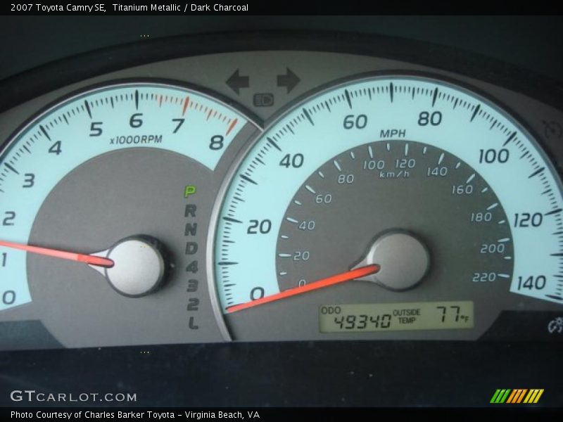 Titanium Metallic / Dark Charcoal 2007 Toyota Camry SE