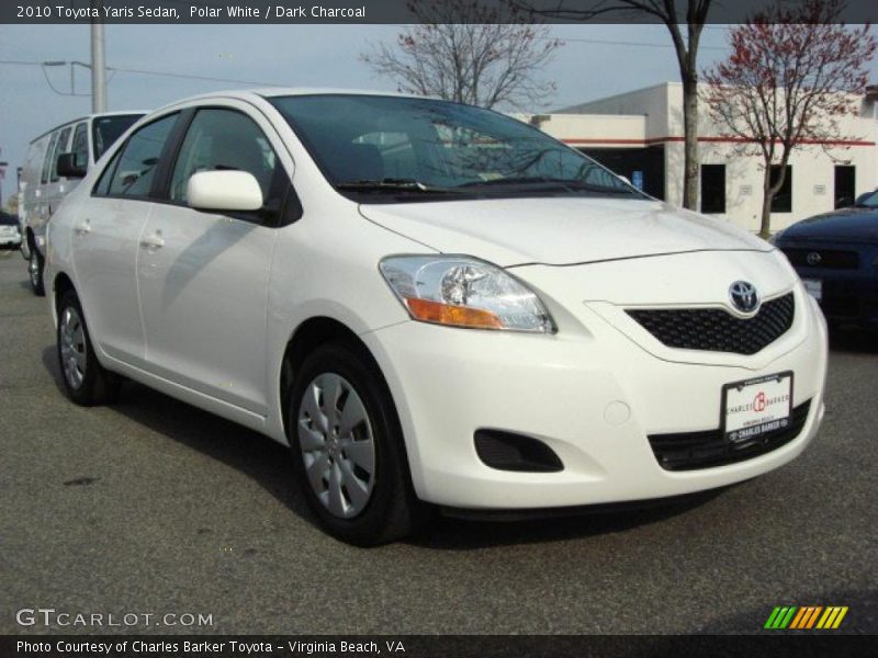 Polar White / Dark Charcoal 2010 Toyota Yaris Sedan
