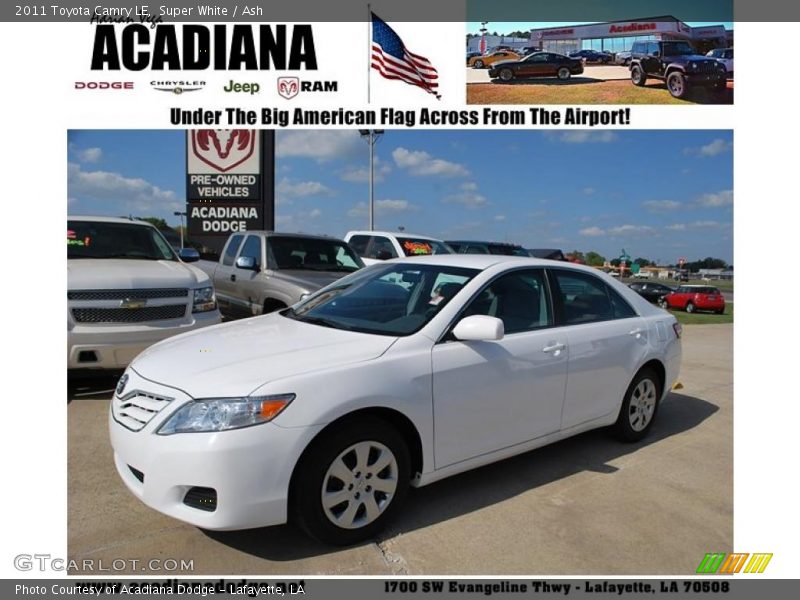 Super White / Ash 2011 Toyota Camry LE