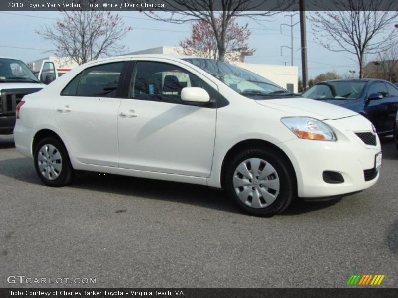 Polar White / Dark Charcoal 2010 Toyota Yaris Sedan