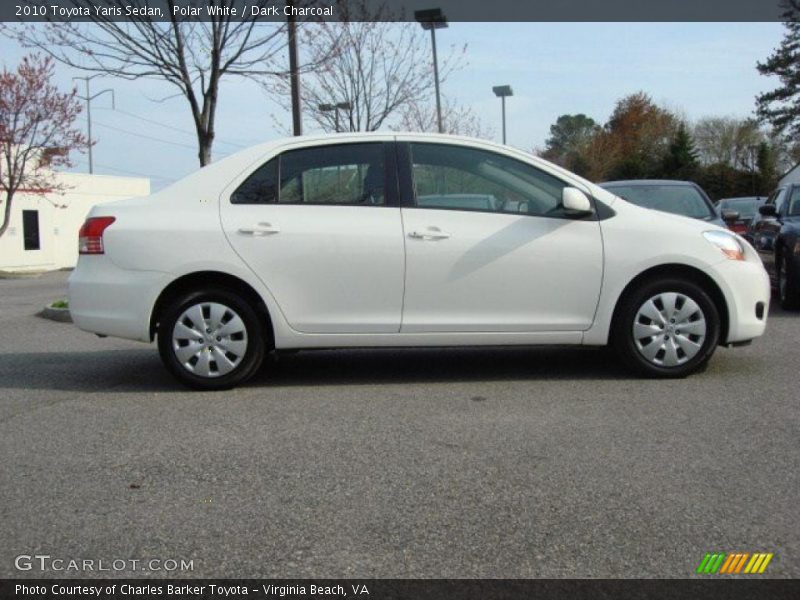 Polar White / Dark Charcoal 2010 Toyota Yaris Sedan