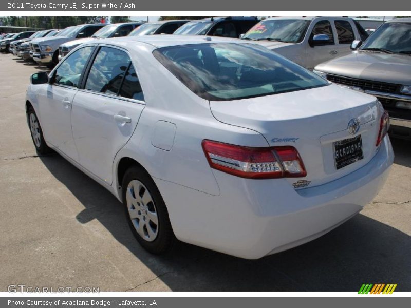 Super White / Ash 2011 Toyota Camry LE