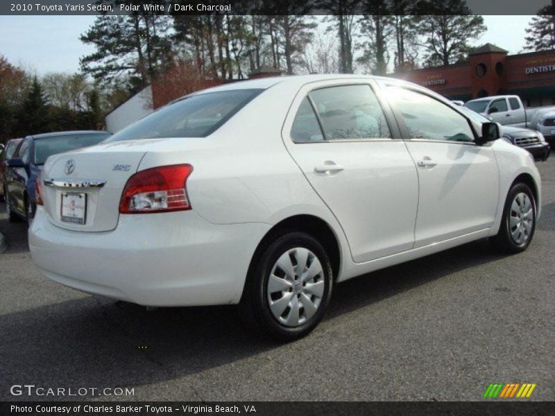 Polar White / Dark Charcoal 2010 Toyota Yaris Sedan