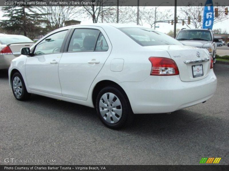 Polar White / Dark Charcoal 2010 Toyota Yaris Sedan