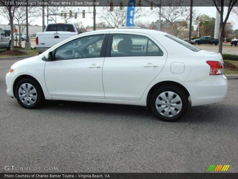 Polar White / Dark Charcoal 2010 Toyota Yaris Sedan