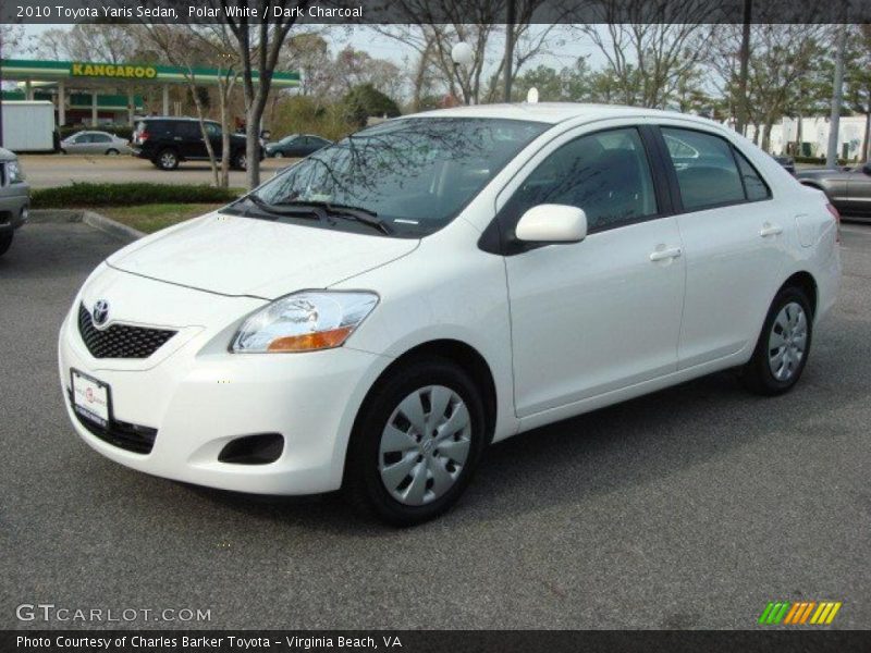 Polar White / Dark Charcoal 2010 Toyota Yaris Sedan