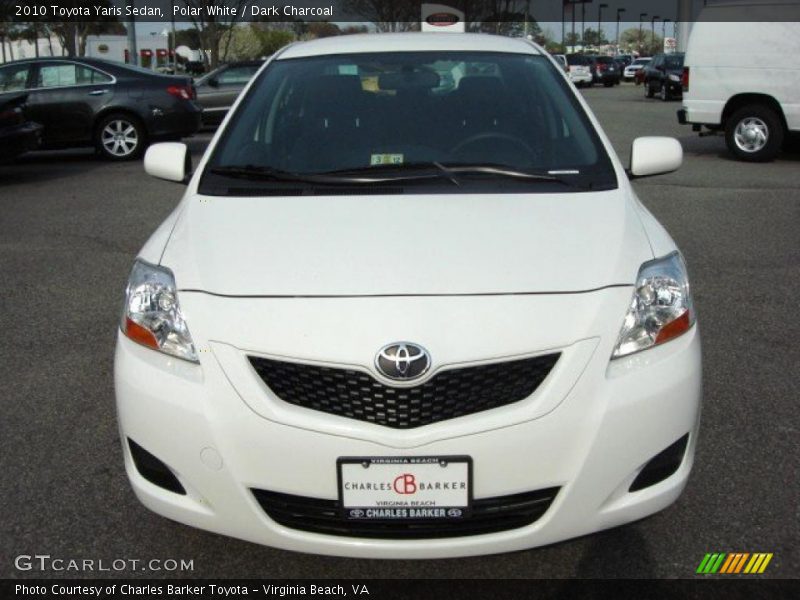 Polar White / Dark Charcoal 2010 Toyota Yaris Sedan