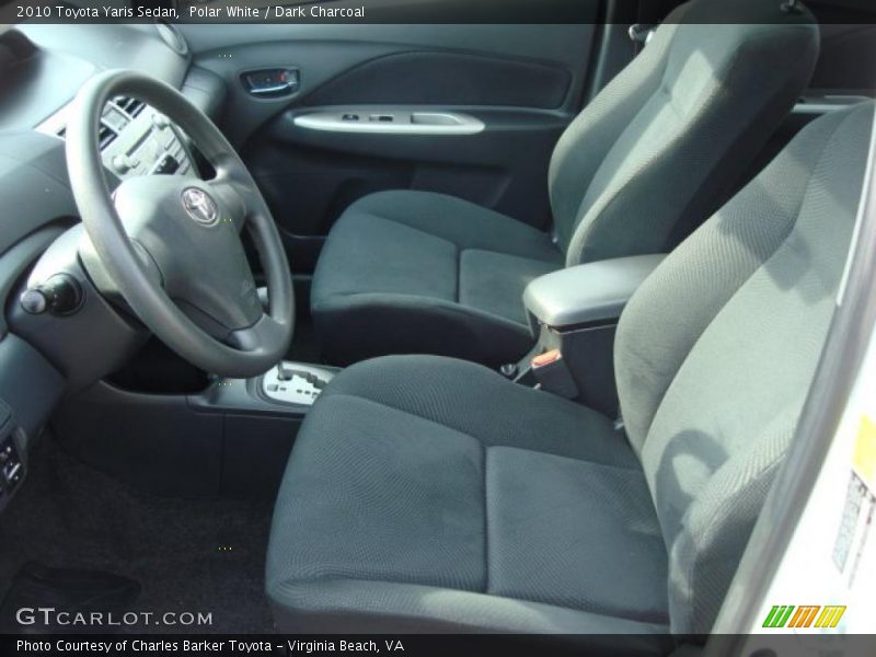 Polar White / Dark Charcoal 2010 Toyota Yaris Sedan
