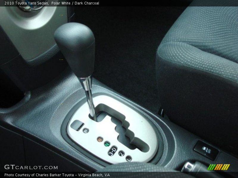 Polar White / Dark Charcoal 2010 Toyota Yaris Sedan