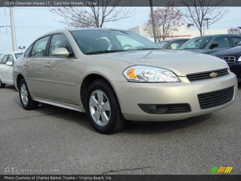 Gold Mist Metallic / Gray 2010 Chevrolet Impala LT