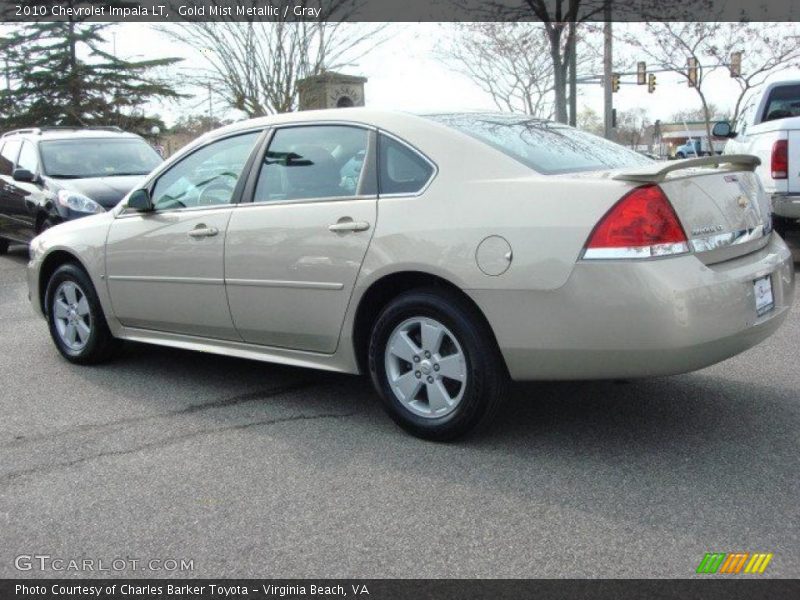 Gold Mist Metallic / Gray 2010 Chevrolet Impala LT