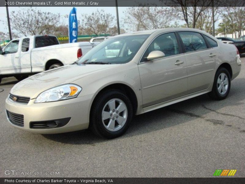 Gold Mist Metallic / Gray 2010 Chevrolet Impala LT