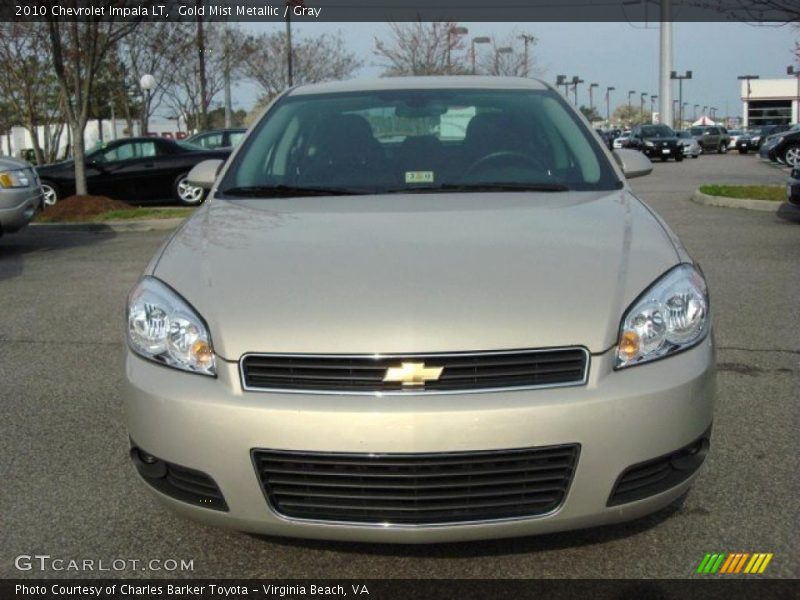 Gold Mist Metallic / Gray 2010 Chevrolet Impala LT